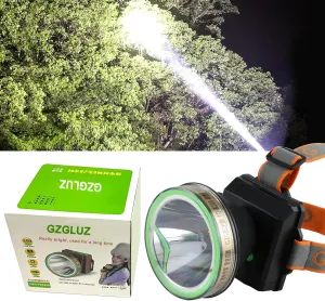 High Power 10W LED Headlamp Rechargeable 4 Modes Waterproof Outdoor Hunting 10,0000 High Lumen Portable Head Lamp for Fishing Camping Hiking