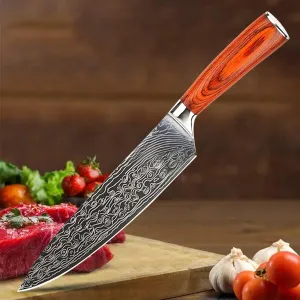 Home & Kitchen/Kitchen & Dining/Kitchen Utensi 8-inch Chef Knife Sashimi Knife Japanese Layer Damascus Knife 7Cr17MOV Steel Knives Kitchen Twosun Knife cuchillos de cocina