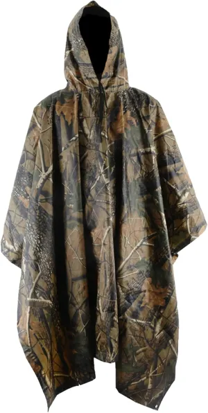 HOW'ON Mens Rain Poncho Waterproof Poncho Hooded Poncho Emergency Raincoat