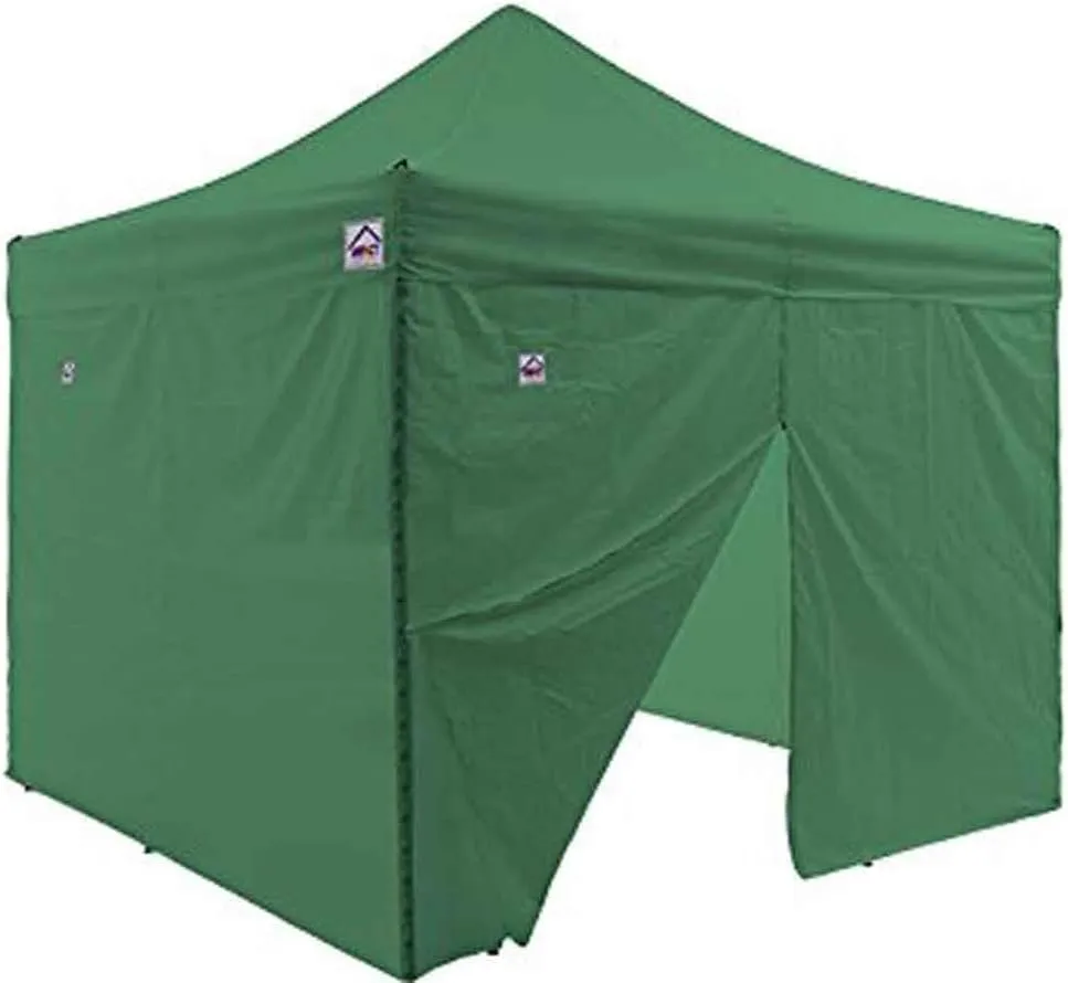 Impact Canopy Walls for 10' x 10' Pop-Up Tent Canopy, 4 Sidewalls, Kelly Green