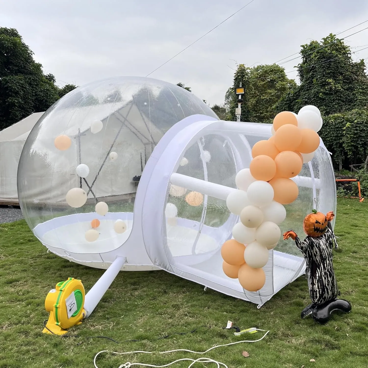 Inflatable Bubble Balloon House with Pump and UL Blower, Bubble Tent for Kids Party Balloons Clear for Home Party, Malls, Parks Event Exhibition (10ft TPU)