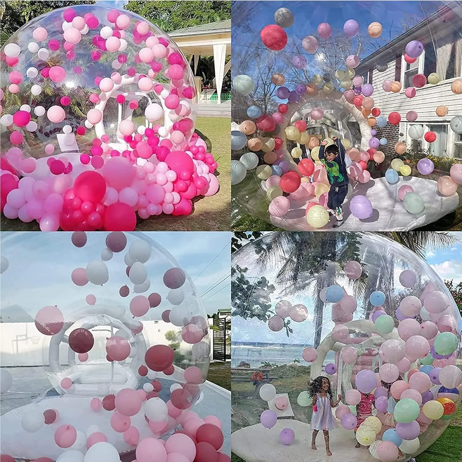 Inflatable Clear Bubble Tent - 360 Panoramic Dome Tent, 5m/16ft, Perfect for Camping, Outdoor Events, Festivals