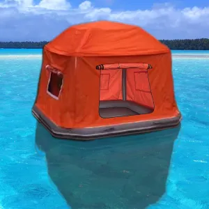 Inflatable Water Tent Floating Shoal Pool Tent Family Outdoor Camping Fishing Raft Boat Easy Setup Tent