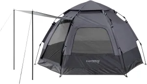Instant Camping Tent for 4 Person,2 Mesh Windows & 2 Doors,Hexagonal Design,Easy Set Up pop up Tent with Vestibule & Rainfly, Ideal for Family Camp, Outdoor Activity