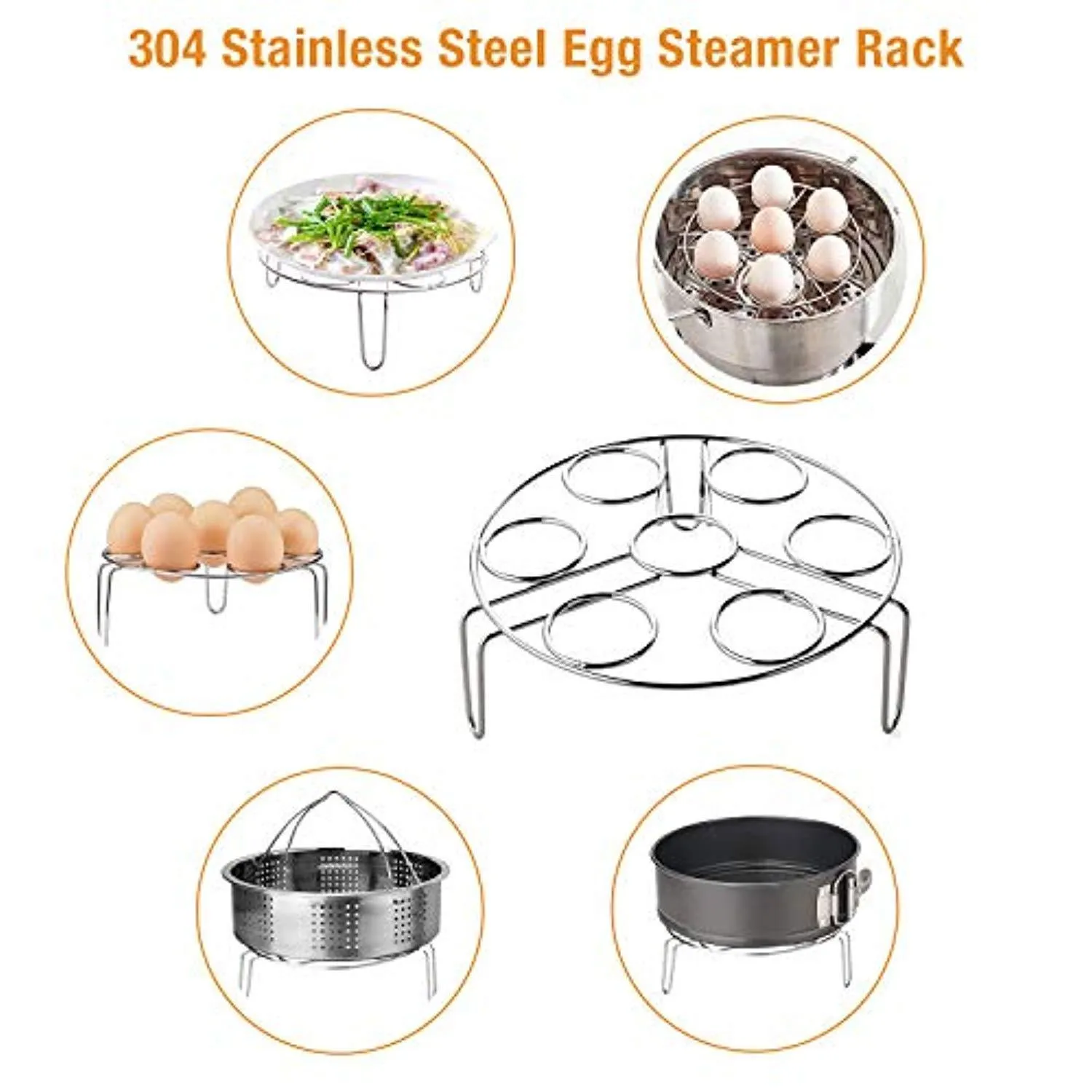 Instant Pot Accessories Set Fits 5,6,8 Qt Pressure Cooker/7 Pcs/Steamer Basket/Silicone Egg Bite Mold/Non Stick SpringForm Pan/Egg Steamer Rack/Silicone Oven Mitts/Bowl Clip, Gift Ideal by Buddy Pro