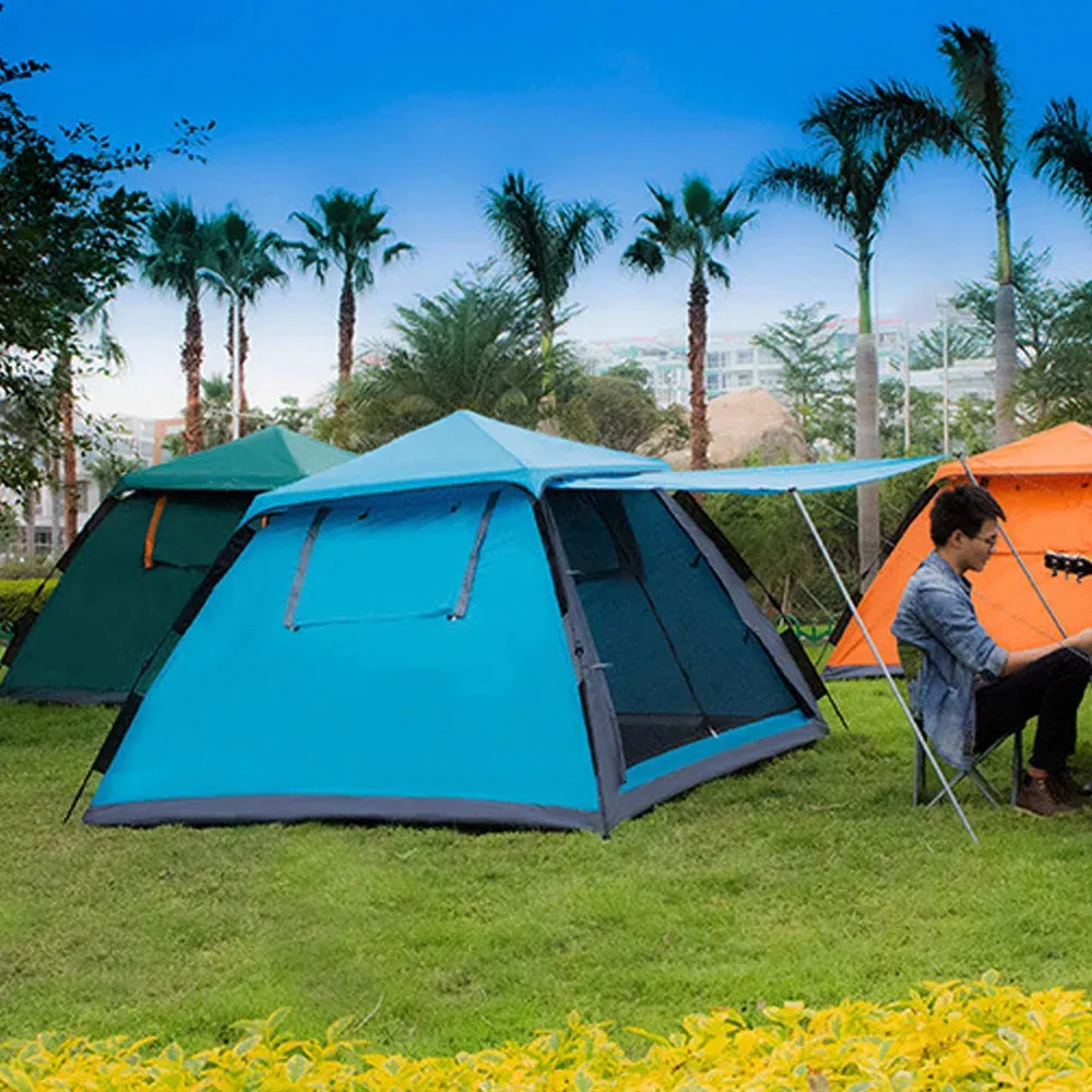 Instant Setup Waterproof Camping Tent for 3 to 4 People with Automatic Quick Open Design