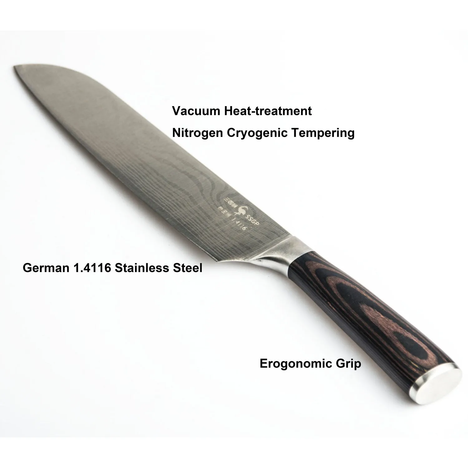 Japanese Chef Knife - Pro Kitchen Knife 34cm Chef's Knives High Carbon German Stainless Steel Sharp Knife