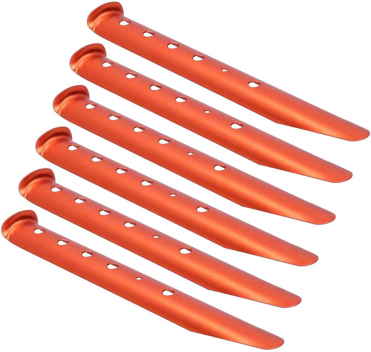 JEOZBM Snow and Sand Tent Stakes Pegs, Aluminum U-Shaped Tent Pegs, 6 Pieces Lightweight Tent Nails for Sand, Snow Field, Tent, Awning, Canopy, Camping