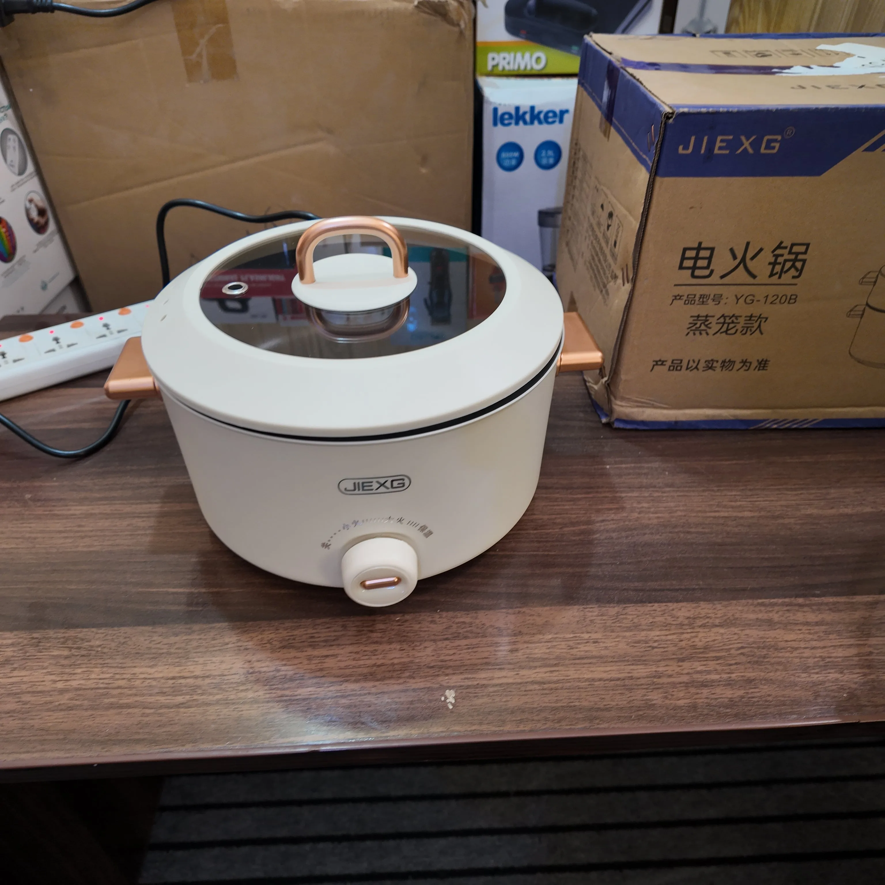 Jiexg 4L Electric Cooking Pot - Lot Imported