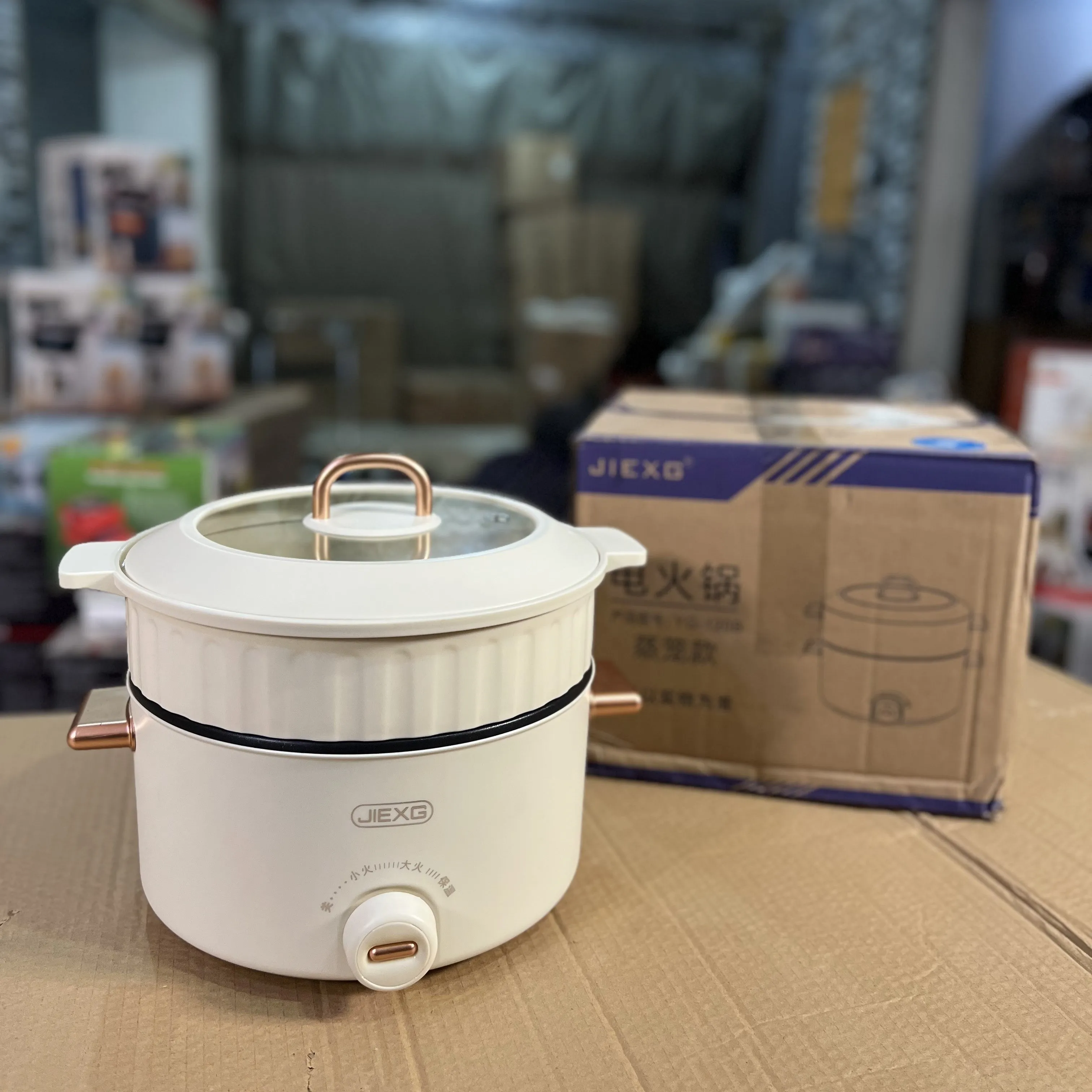 Jiexg 4L Electric Cooking Pot - Lot Imported