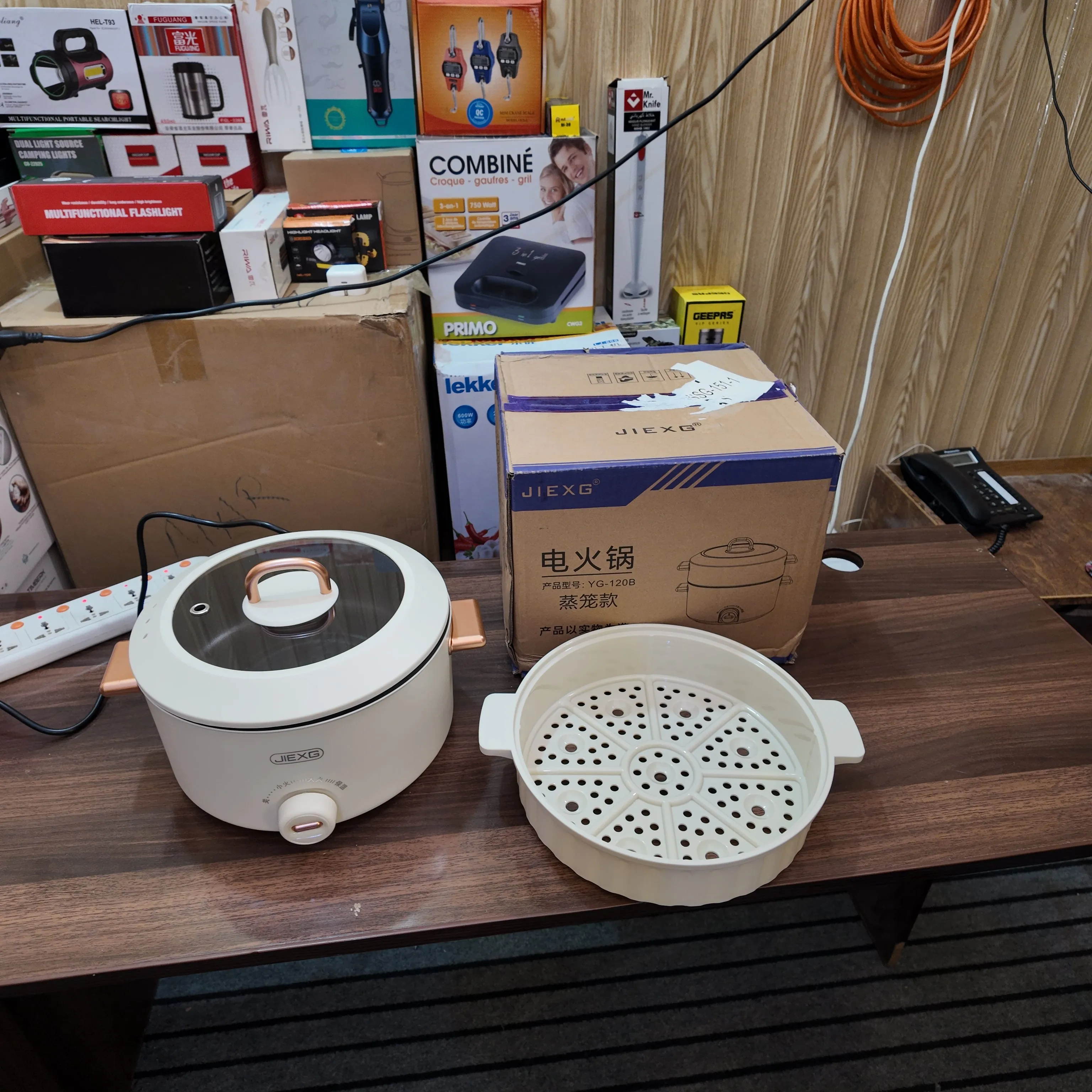 Jiexg 4L Electric Cooking Pot - Lot Imported