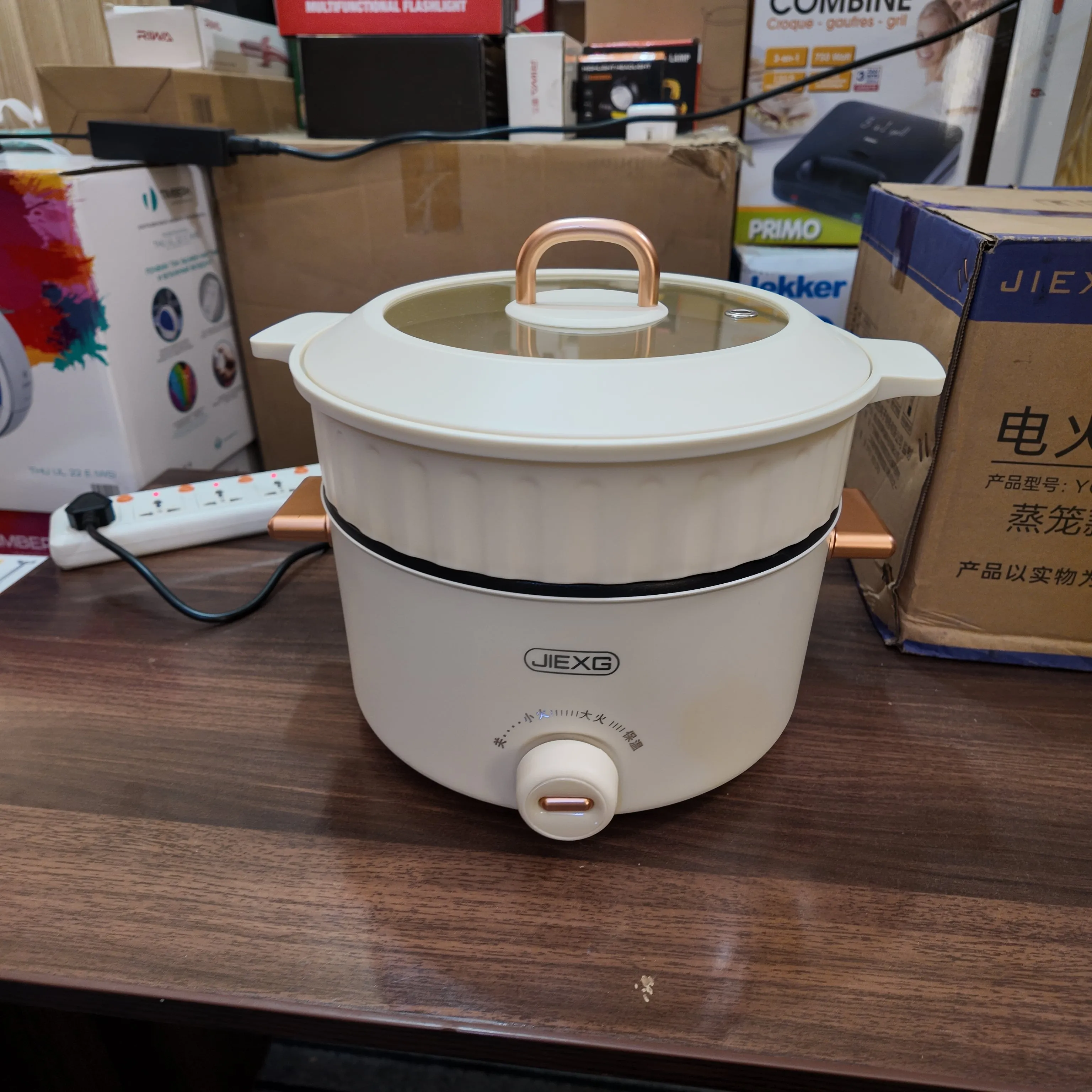 Jiexg 4L Electric Cooking Pot - Lot Imported