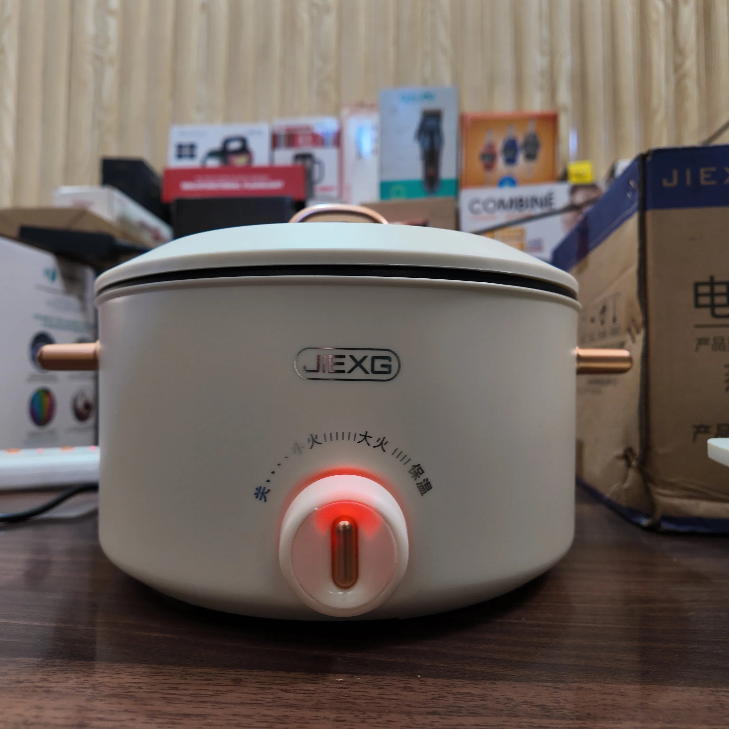 Jiexg 4L Electric Cooking Pot - Lot Imported