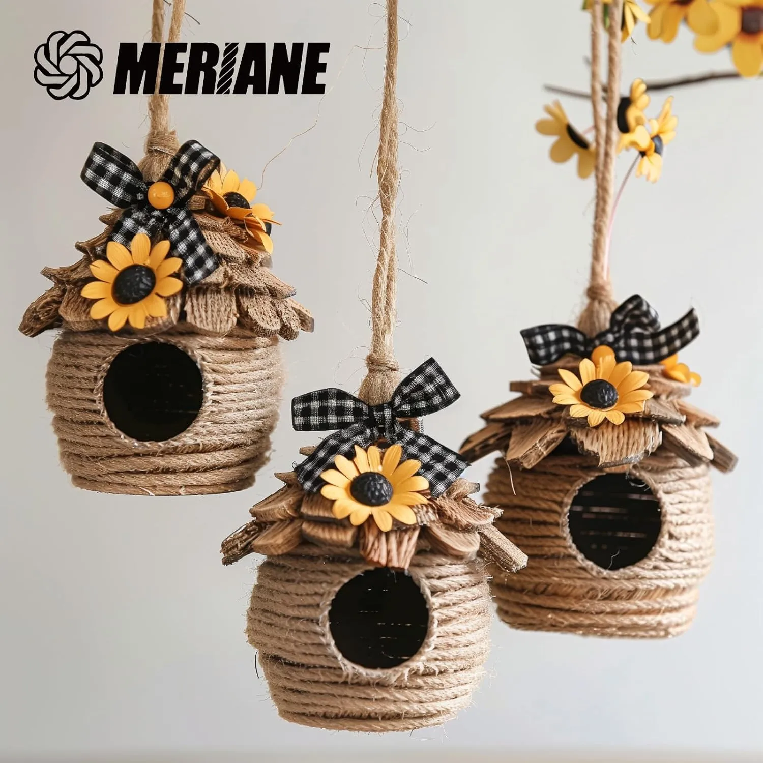 Jute Rope, 1/2 inch x 25 ft, Natural Twisted Manila Ropes, Multipurpose for Indoor/Outdoor Use, Porch Swing Rope, Crafting, Home Decor, Cat Scratch Post