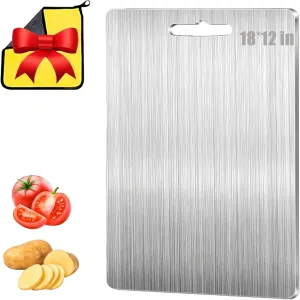 Katuchef Titanium Cutting Boards for Kitchen, Katu Chef Cutting Board, Double-Sided Pure Cut Titanium Chopping Board for Vegetables And Meat (18 * 12 in)