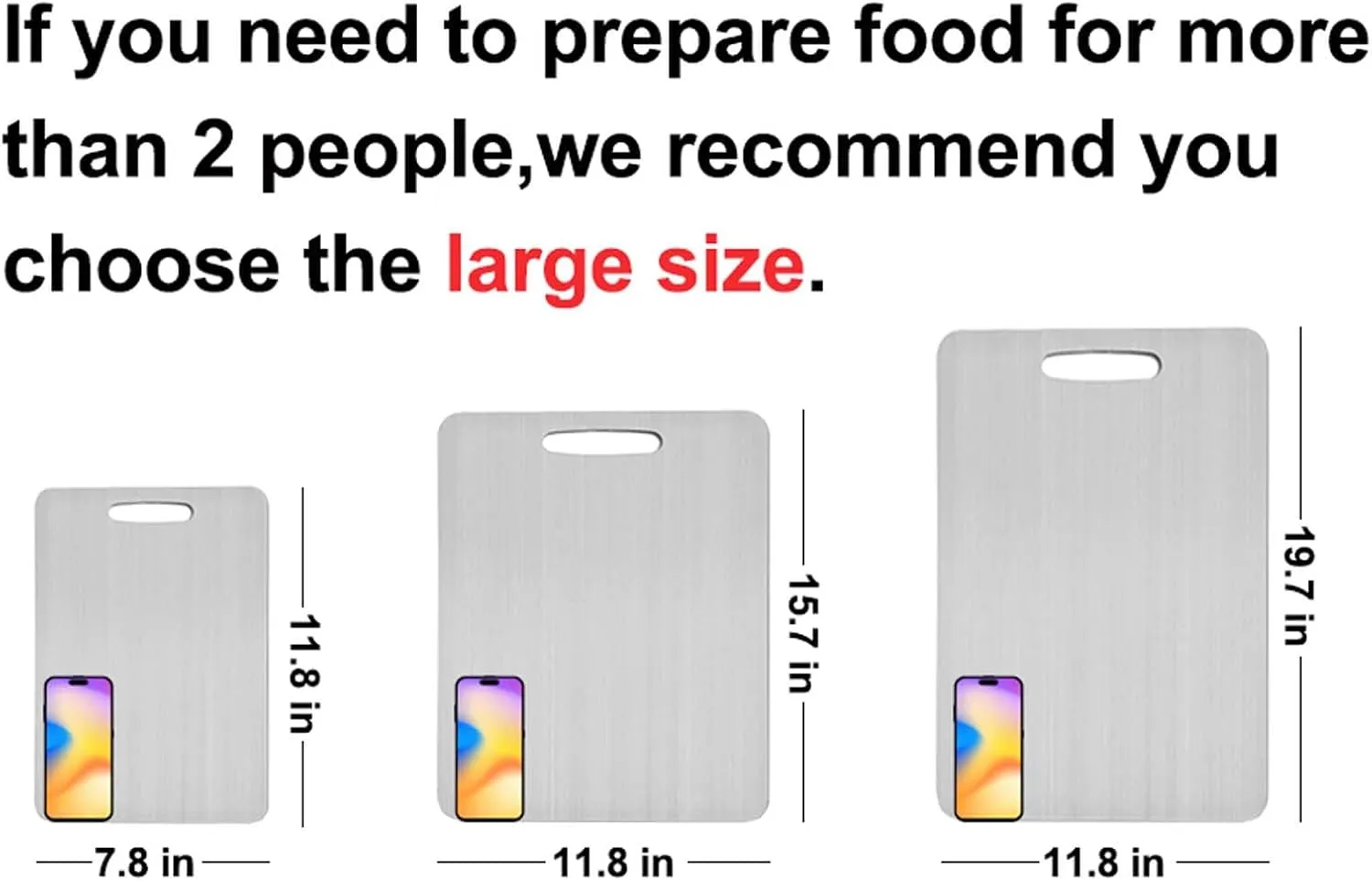 Katuchef Titanium Cutting Boards for Kitchen, Katu Chef Cutting Board, Double-Sided Pure Cut Titanium Chopping Board for Vegetables And Meat (18 * 12 in)