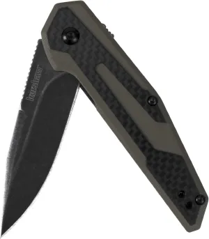 Kershaw Fraxion Folding Pocketknife, 8Cr13MoV Steel Clip-Point Blade, KVT Manual Open, Inset Liner Lock, Lightweight with Reversible Deep Carry Pocketclip, Multiple Styles
