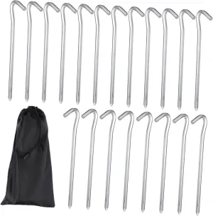 KESYOO 20 Pack Tent Ground Pegs Sturdy Aluminum Alloy Stakes for Tarp Camping Tent Stakes Hexagonal Rods Hooks