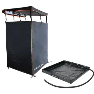 KickAss Black & Orange Shower Tent and Shower Awning Base Bundle