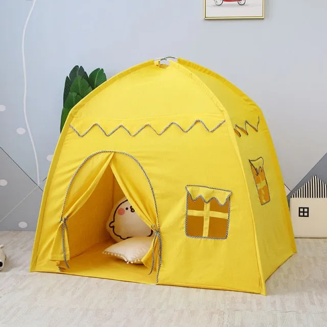 Kids Indoor Outdoor Castle Princess Tent Bed Little Castle Princess Oversized House Folding Game Birthday Gifts