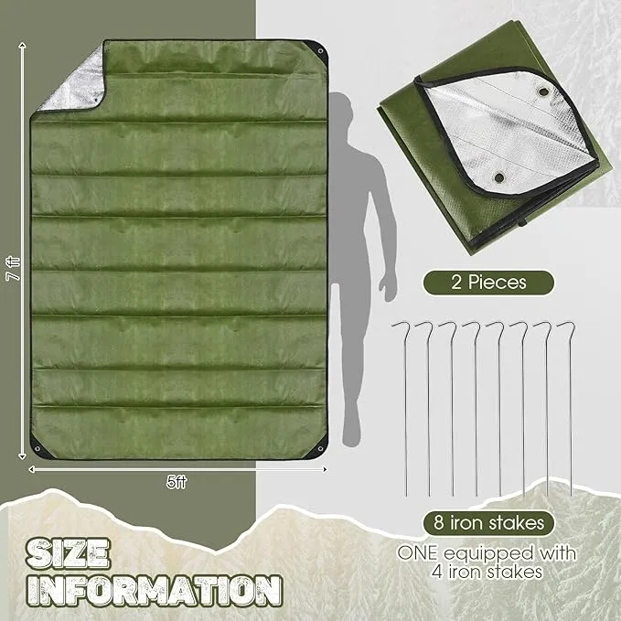 Kingdder Heavy Duty Emergency Blankets for Survival Insulated Thermal Reflective Tarp Thermal Blanket for Camping Reusable Infrared Blocked Emergency Blankets for Rescue Car Camping Hiking