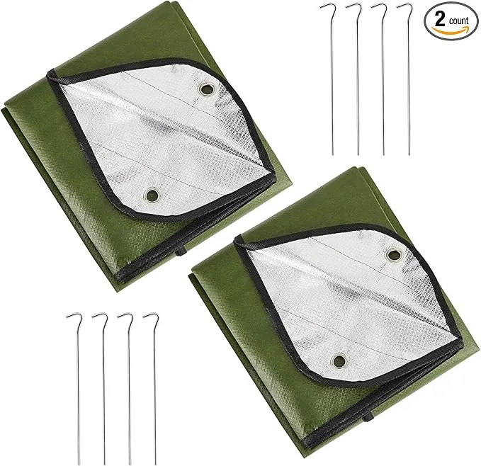 Kingdder Heavy Duty Emergency Blankets for Survival Insulated Thermal Reflective Tarp Thermal Blanket for Camping Reusable Infrared Blocked Emergency Blankets for Rescue Car Camping Hiking