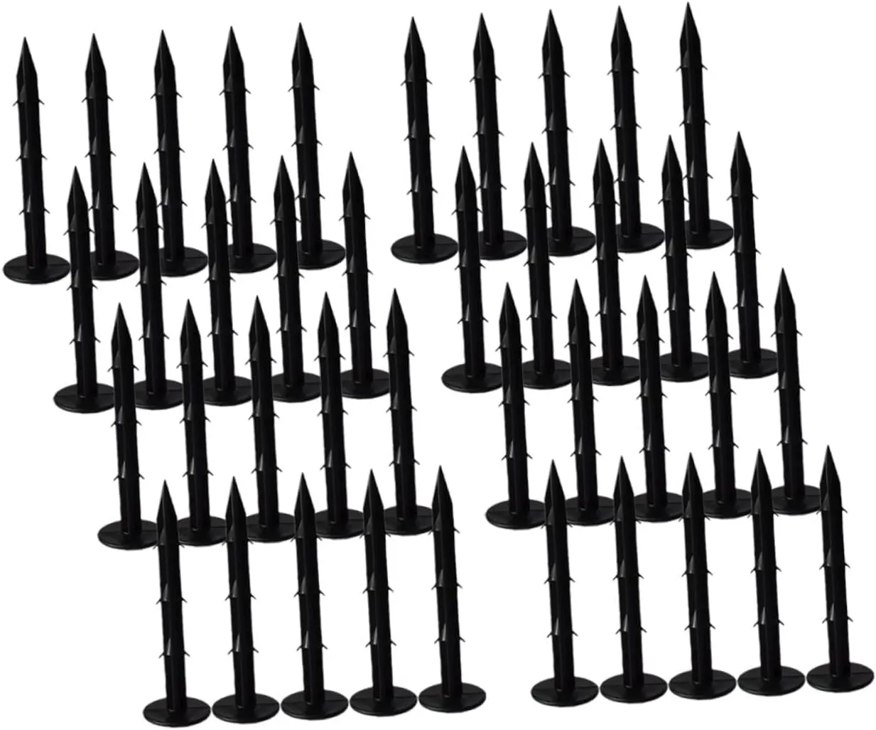 Kisangel 120pcs Plastic Garden Stakes Ground Pegs for Tarp Tent and Landscaping Lightweight Lawn Fixing for Camping Artificial Turf and Garden Use