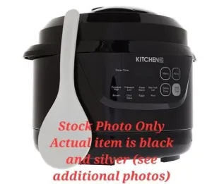 Kitchen HQ 2 Quart Digital Pressure Cooker (Black/Silver)
