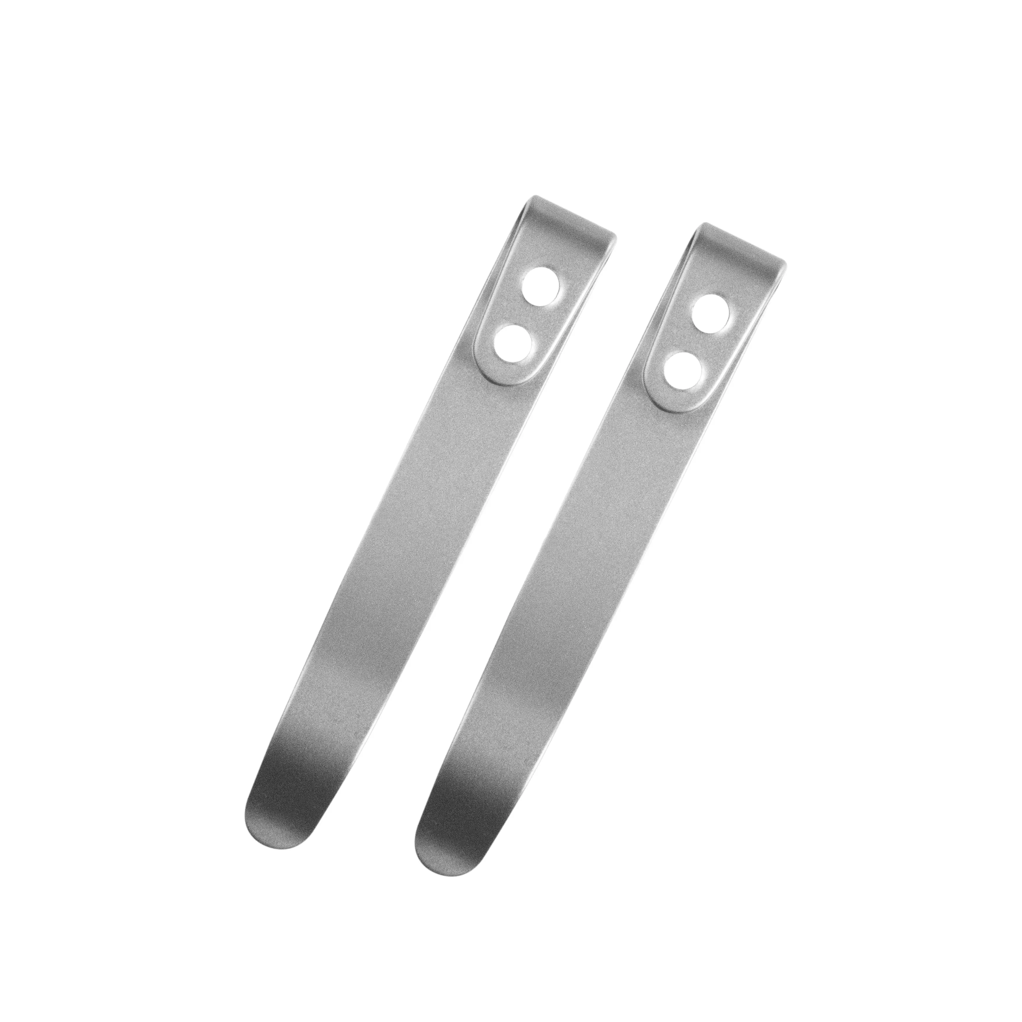Kubey Stainless Steel Deep Carry Reversible Clip for Folding Knives, 2 Pieces with 4 Screws, Grey, KH002