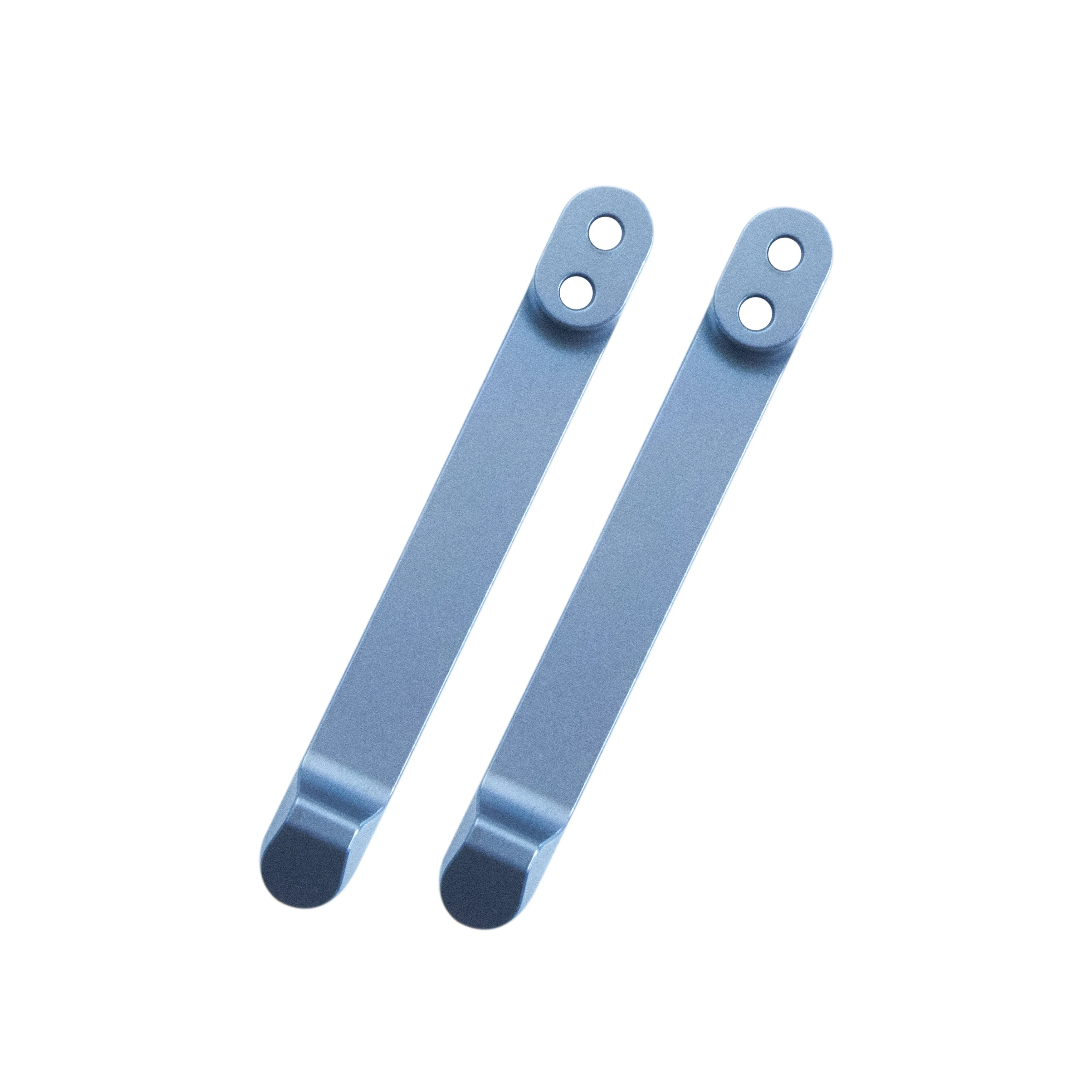 Kubey Titanium Clip for Folding Knives, 2 Pieces with 4 Screws, Blue/Blue, KH036