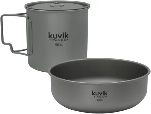 Kuvik 650ml (22 oz) Titanium Pot & 650ml (22 oz) Titanium Bowl Bundle