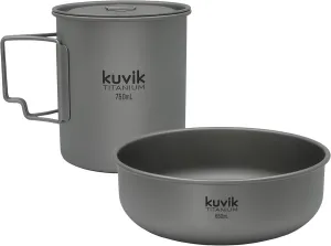 Kuvik 750ml (25.4 oz) Titanium Pot & 650ml (22 oz) Titanium Bowl Bundle