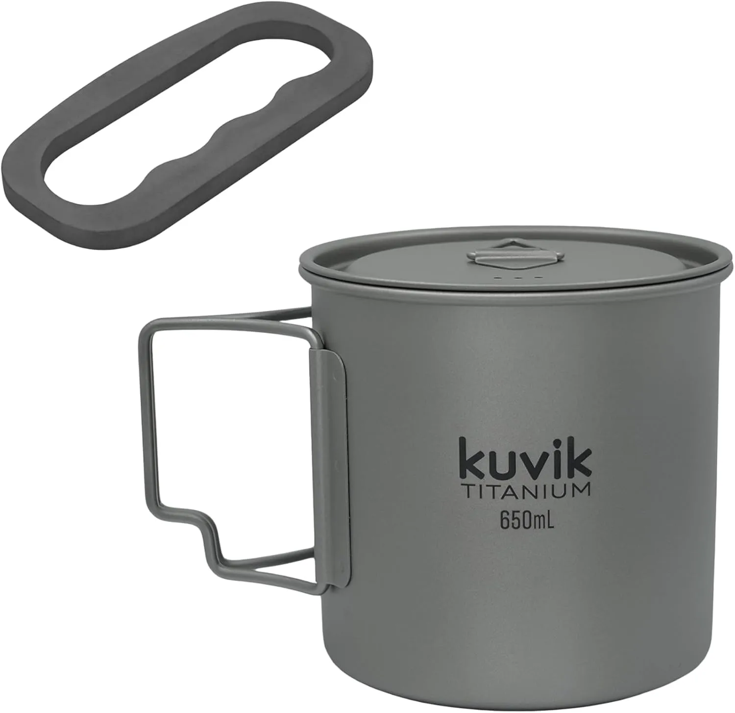 Kuvik High-Carbon Steel Striker (Oval) & 650ml (22 oz) Titanium Pot Bundle