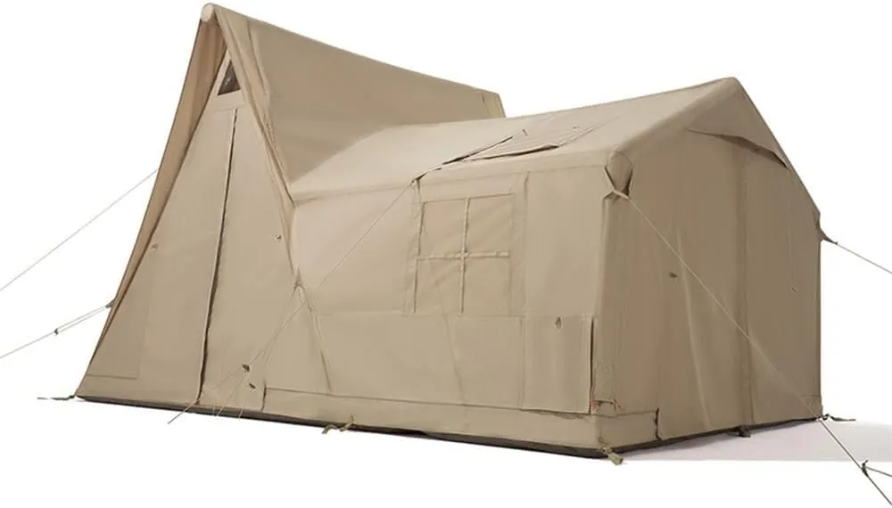 Large Inflatable Camping Tent, Waterproof & Sunscreen, Easy Setup, Encrypted Oxford Cloth, Anti-Mosquito, with Ventilation, for Outdoor Shelter & Hiking