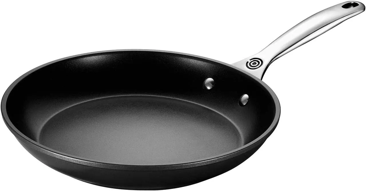 Le Creuset 5-Piece Oven and Stovetop Cookware Bundle: 4-1/2 QT Round Dutch Oven, 8 QT Covered Stockpot, and 10" Toughened Nonstick Pro Fry Pan - Oyster