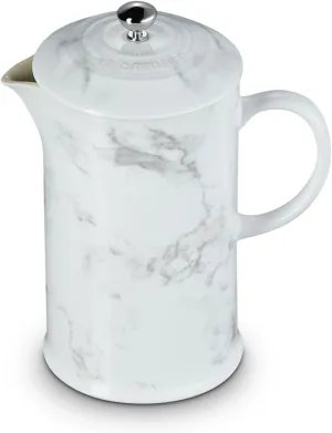 Le Creuset Stoneware 34 oz, Marble Collection French Press