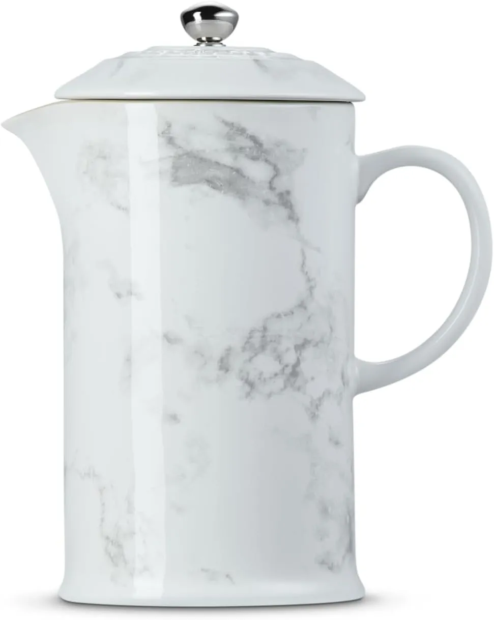 Le Creuset Stoneware 34 oz, Marble Collection French Press