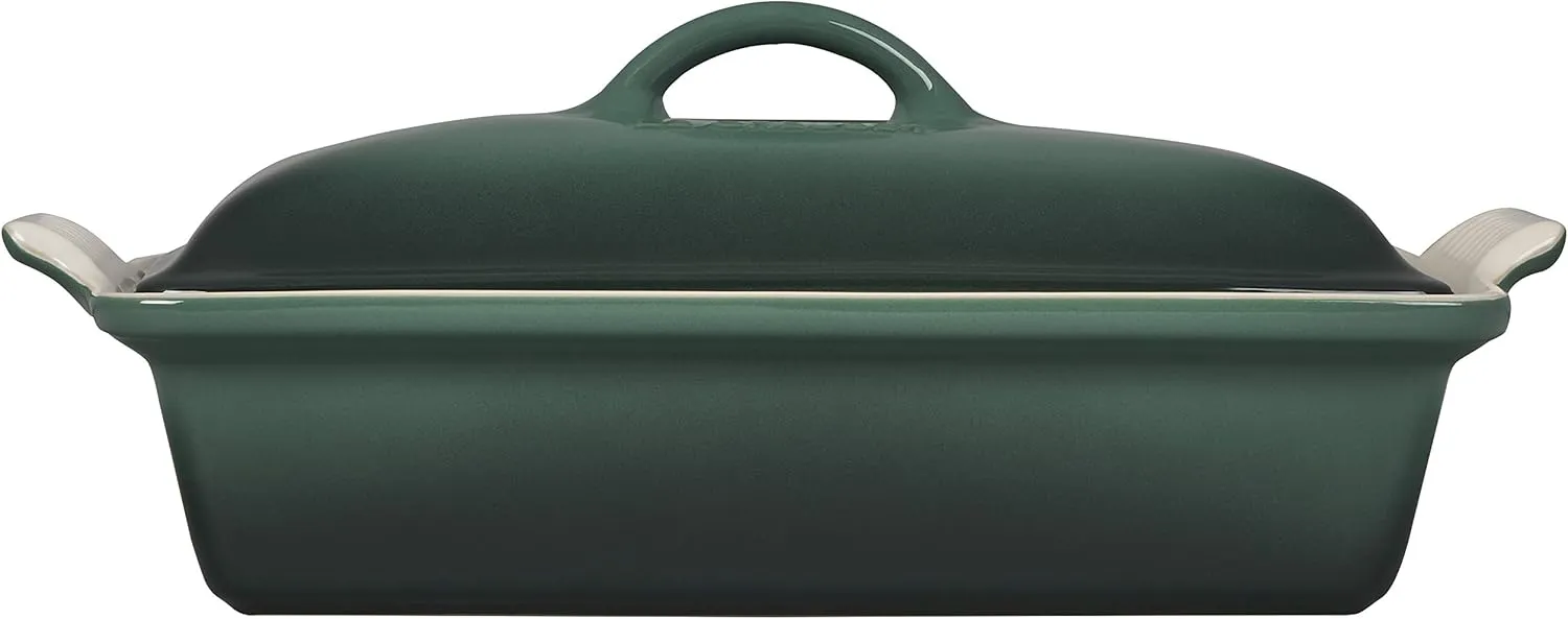 Le Creuset Stoneware Heritage Covered Rectangular Casserole, 4 qt. (12" x 9"), Artichaut