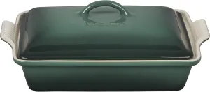 Le Creuset Stoneware Heritage Covered Rectangular Casserole, 4 qt. (12" x 9"), Artichaut