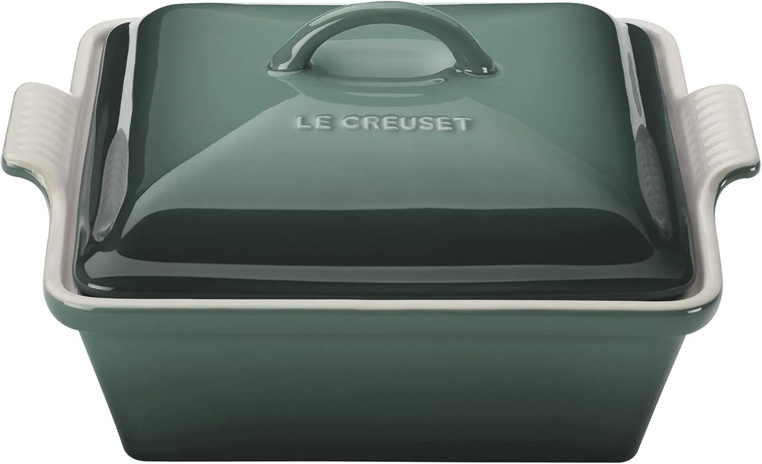 Le Creuset Stoneware Heritage Covered Square Casserole, 9-Inch, Artichaut