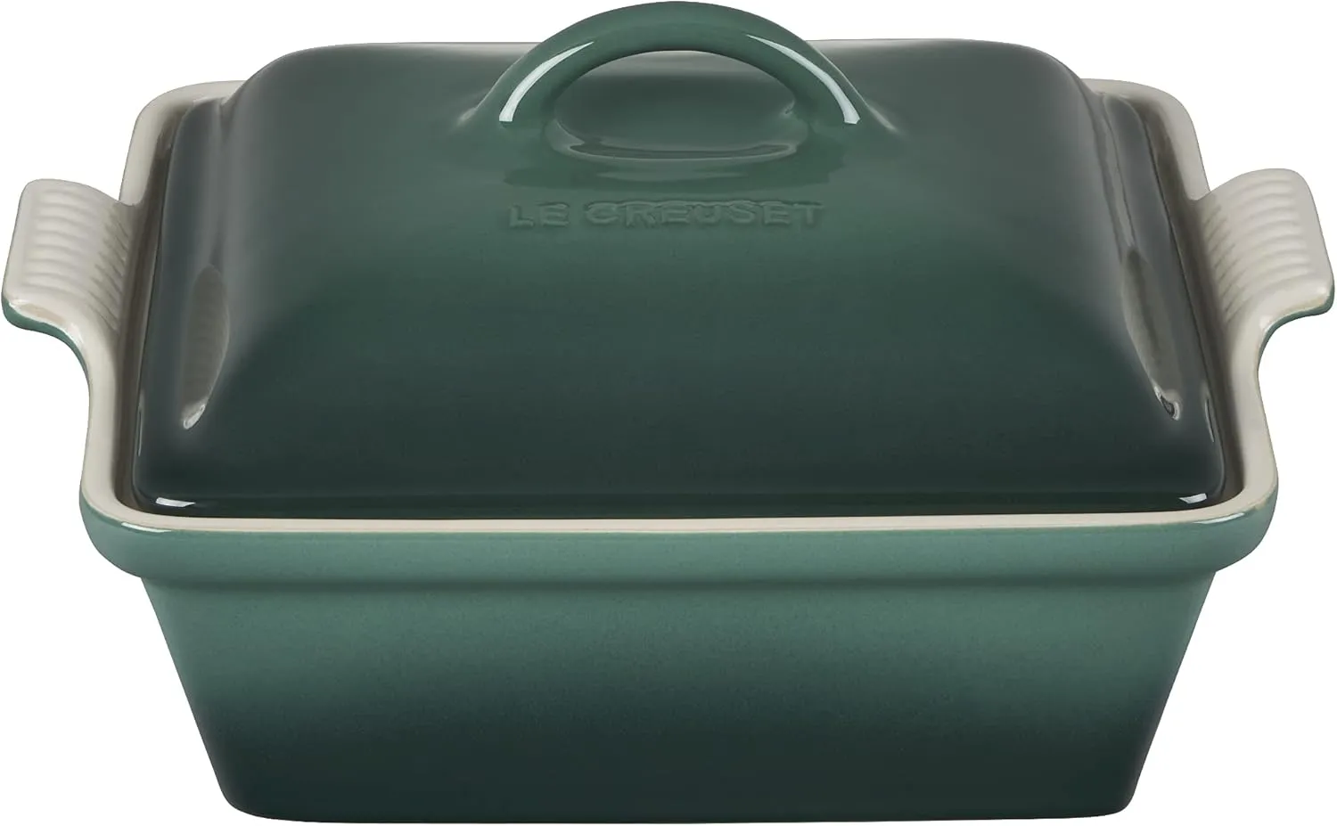Le Creuset Stoneware Heritage Covered Square Casserole, 9-Inch, Artichaut