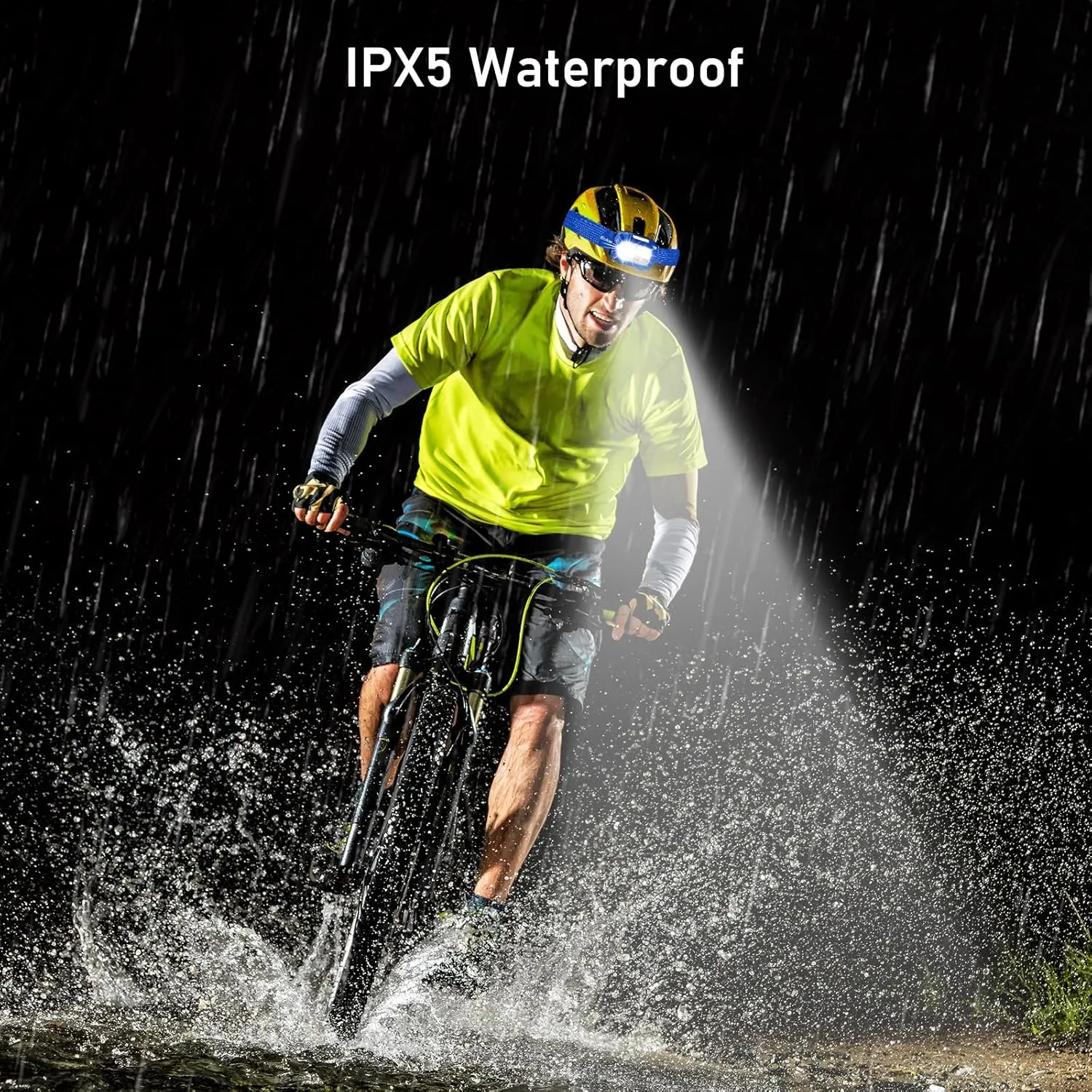 LED Headlamp,2000L Super Bright Rechargeable Headlight Flashlight with White&Red Light 2 Pack - Motion Sensor,Dimmable Brightness,8 Modes,Spotlight&Floodlight,IPX5 Waterproof for Hiking-Blue