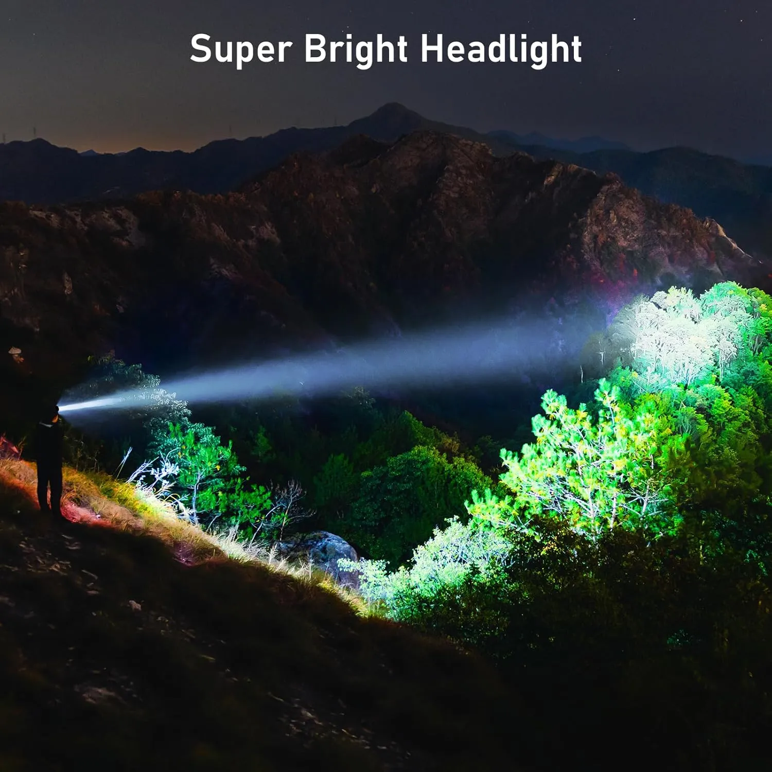 LED Headlamp,2000L Super Bright Rechargeable Headlight Flashlight with White&Red Light 2 Pack - Motion Sensor,Dimmable Brightness,8 Modes,Spotlight&Floodlight,IPX5 Waterproof for Hiking-Blue