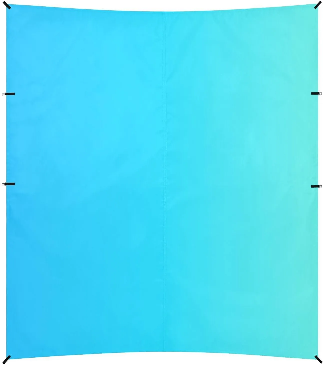 Light Blue Gradient Beach Tent & Canopy UPF50 Easy Setup Portable Sun Shelter with Sand Shovel, Sandbags for Backyard and Camping