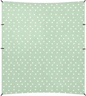 Light Green with White Dots Foldable Beach Tent UPF50  Easy Setup Sun Shade with Sandbags & Sand Shovel for Backyard and Camping