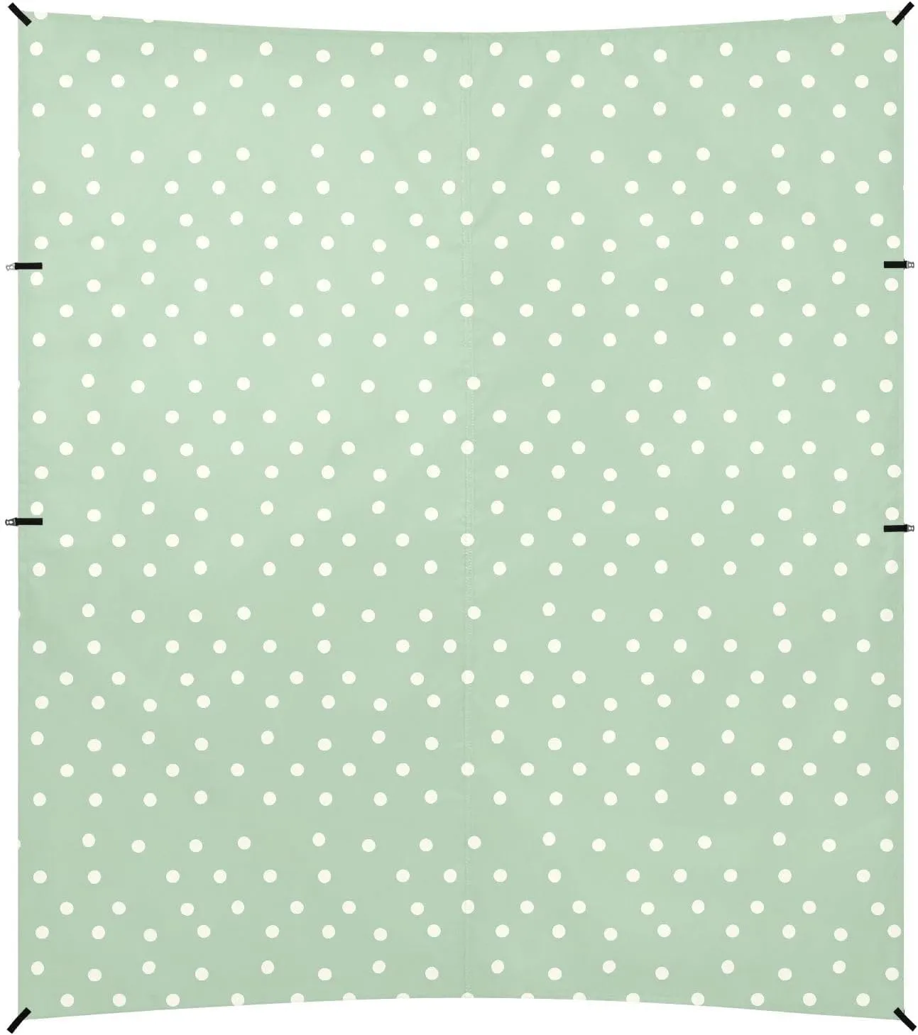 Light Green with White Dots Foldable Beach Tent UPF50  Easy Setup Sun Shade with Sandbags & Sand Shovel for Backyard and Camping