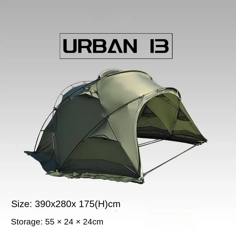 Lightweight Dome Camping Tent, Wind and Rain Shelter for 3-4 People