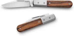 LionSTEEL The Barlow - Traditional Gentlemen’s Folding Pocket Knife, Collector Quality Folder for EDC, Titanium Bolsters, M390 Steel, Made in Italy