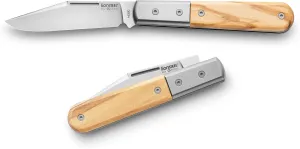 LionSTEEL The Barlow - Traditional Gentlemen’s Folding Pocket Knife, Collector Quality Folder for EDC, Titanium Bolsters, M390 Steel, Made in Italy