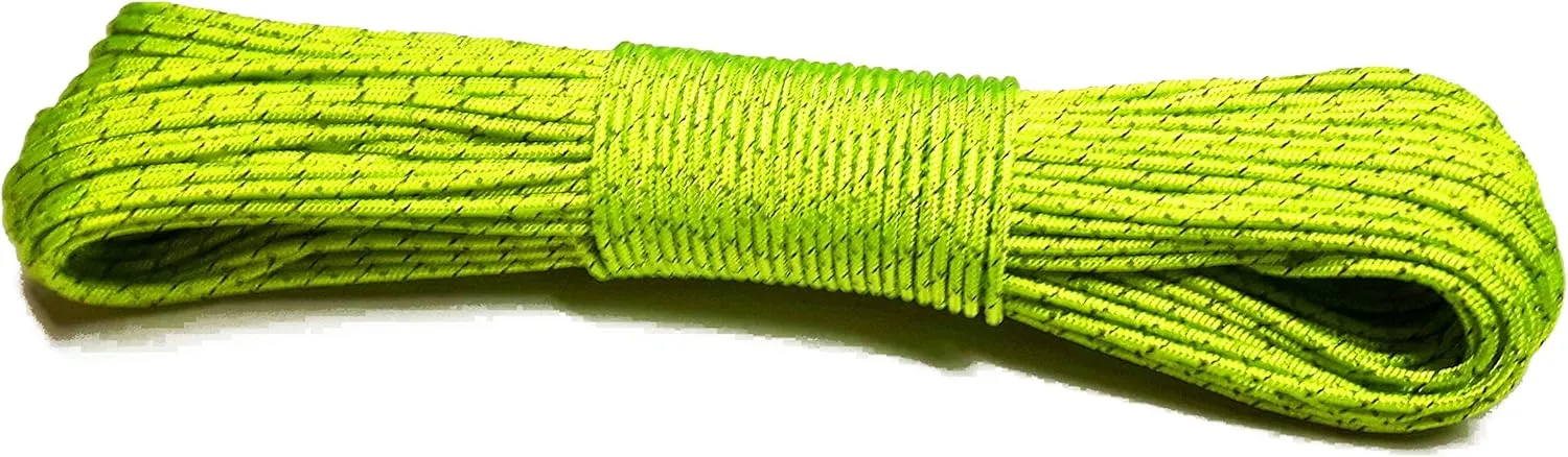 LiteOutdoors Guyline & Tensioner Kit - 1.8mm Diameter - 60 or 100 feet - Ultralight Reflective Tent Cord, Lightweight Non-Slip Cord Adjusters. Camping, Hiking, Paracord